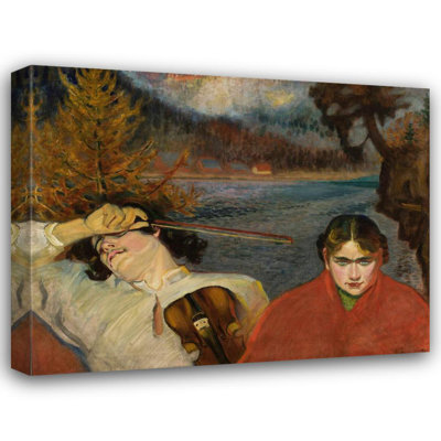 «Fiddler - Symbole de la scène contre le paysage» par Fryderyk Pautsch - Toile tendue avec châssis