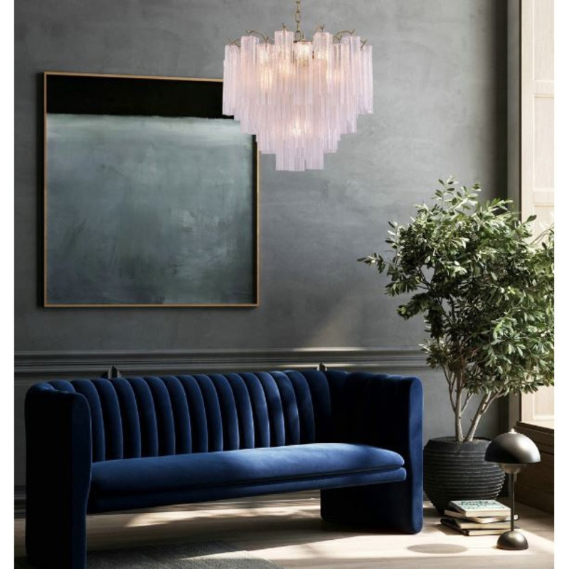 Lustre, Givré, Plaqué or, 24" Dia x 20" Height