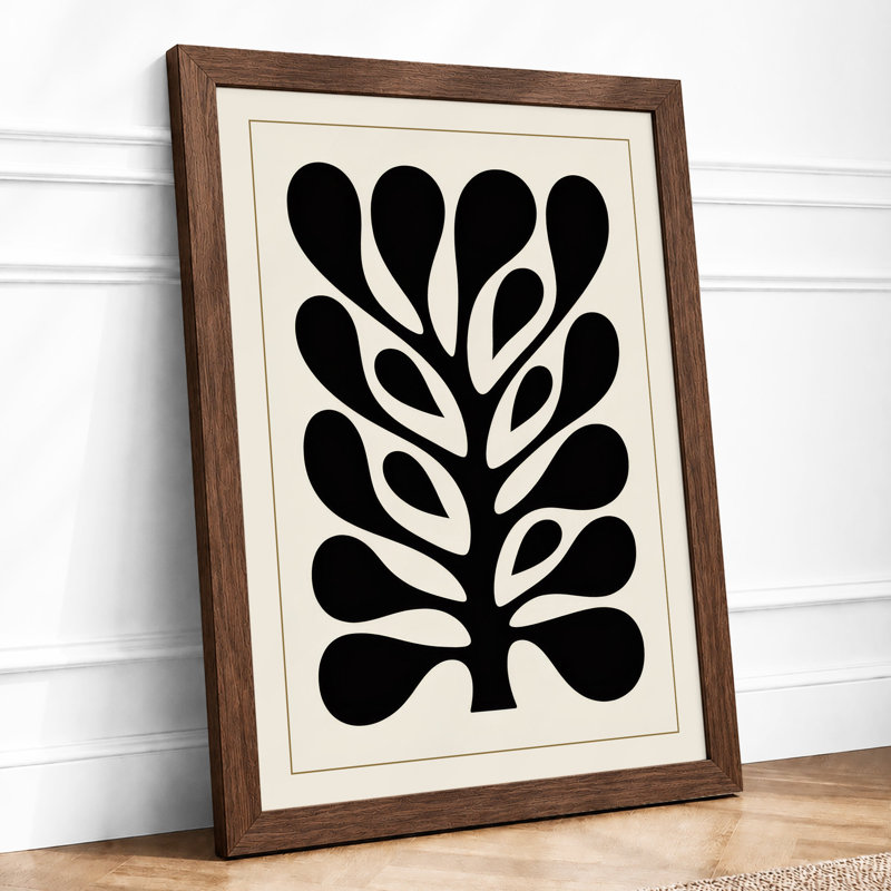 Silhouette Botanical - Framed Print, Walnut, A4 - 29.7 x 21.0 cm
