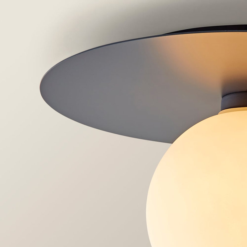 Demetro Glass Flush Mount, Navy