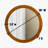 30X30" Modern Wood Round Flat Mirror