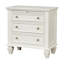 Table de chevet blanc crème avec plateau coulissant et 3 tiroirs spacieux et commode