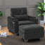 Fauteuils inclinables réglables avec rangement et port USB, design noir moderne