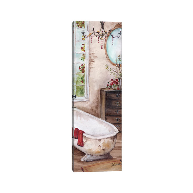 French Country Bath I by Tre Sorelle Studios - Wrapped Canvas Panoramic Gallery-Wrapped Canvas Giclée