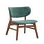 Ensemble de 2 chaises d'appoint en tissu et finition noyer