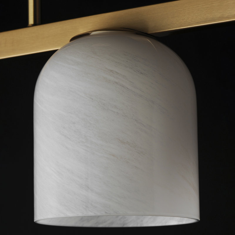 Luminaire suspendu Scoop-Linear, Laiton vieilli naturel
