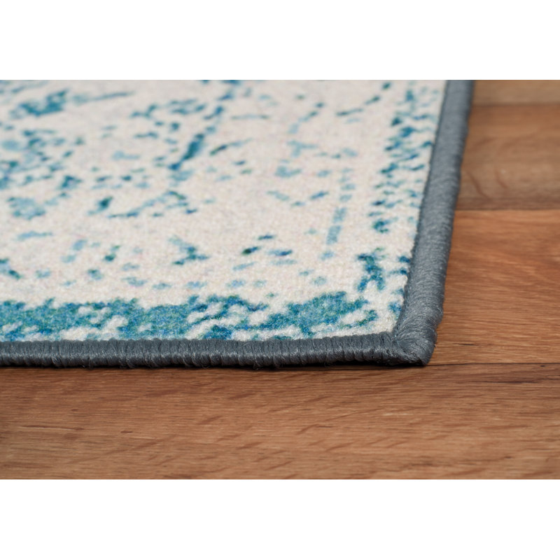 Tapis oriental oriental turquoise, Rectangle 1 pi 8 po x 2 pi 7 po