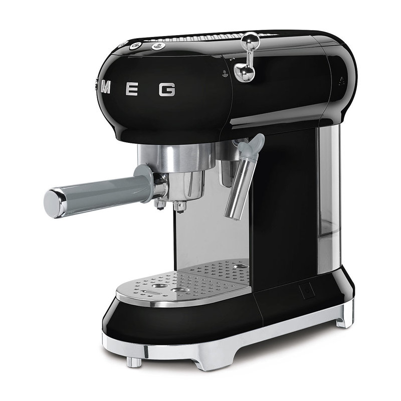 Smeg 50s Style Retro Coffee Maker Machine, Black