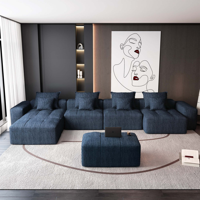 Canapé modulaire surdimensionné Modern, Bleu