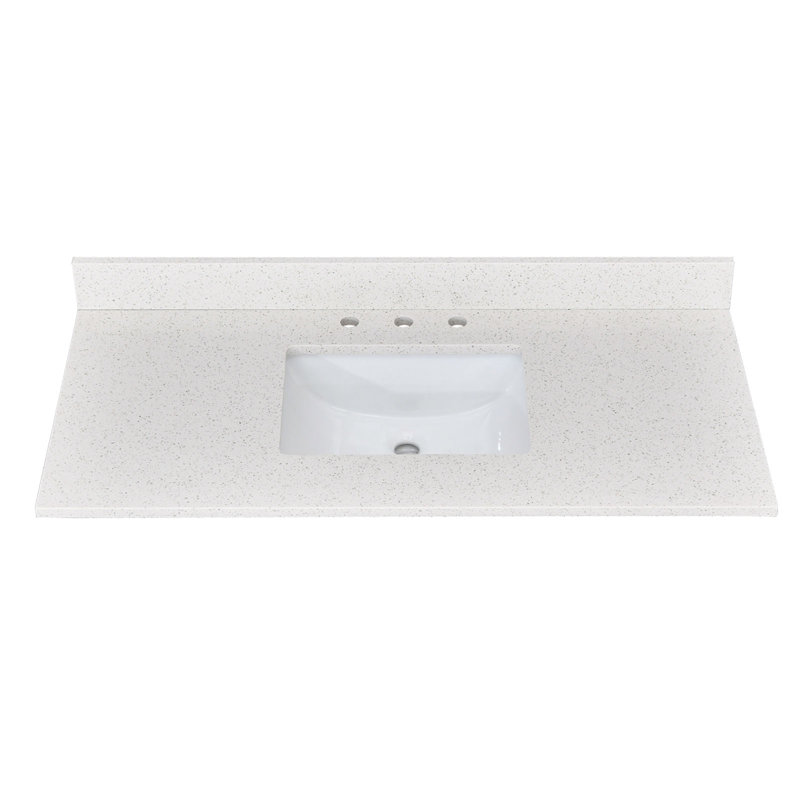 48'' Quartz Single Bathroom Vanity Top with Sink