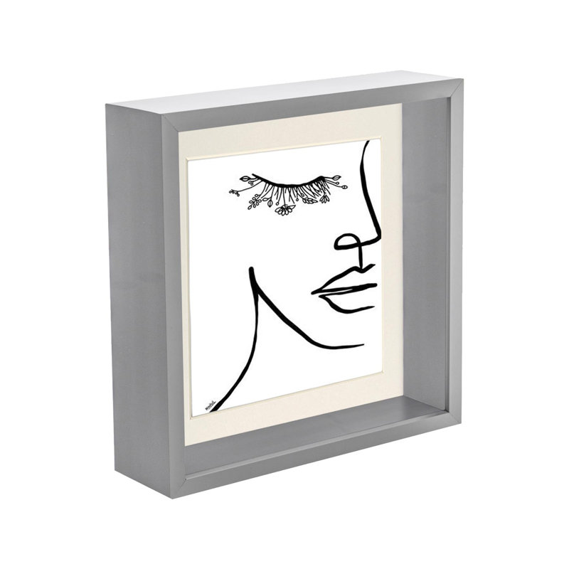 Plastic Box Frame in Grey, 5" x 5"
