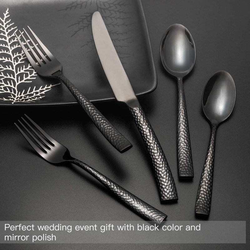 Black Cutlery Set Hammer Cutlery Set