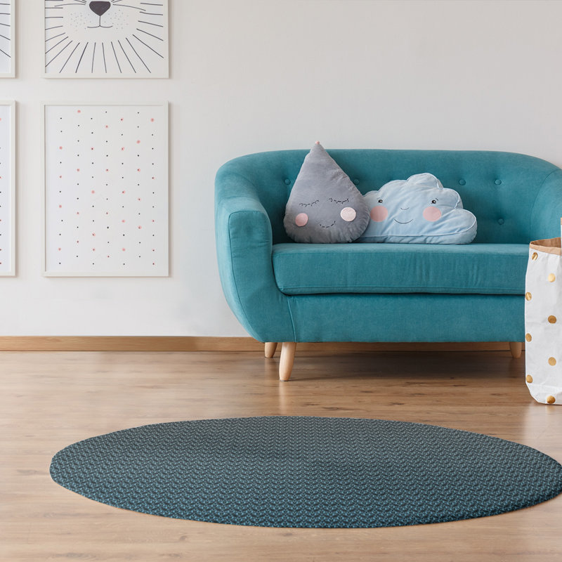 Chenille Indoor Rug, Round 5'
