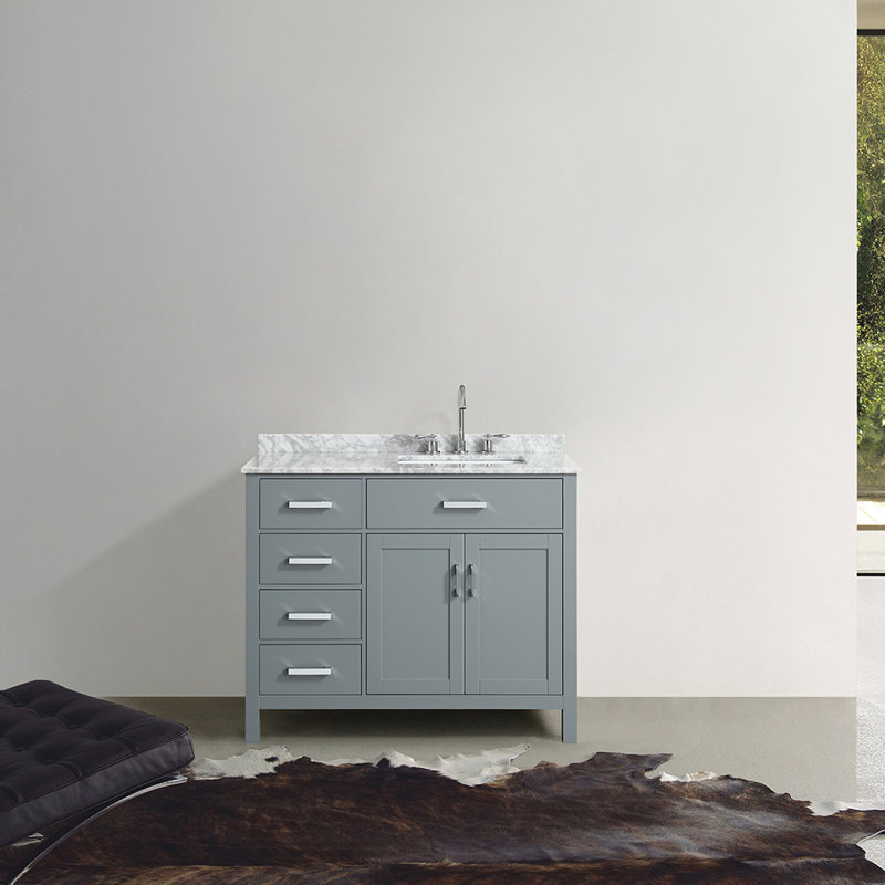 Ensemble de meuble-lavabo simple 43 po Bristol, Gris