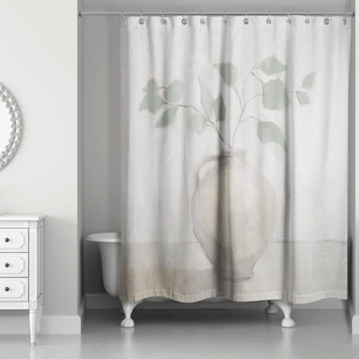 Rideau de douche simple Light Vase Botanica