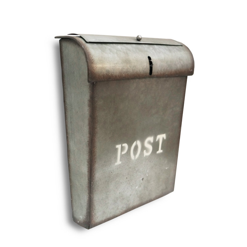 Emily Rustic Metal Lockable Wall Mounted Mailbox