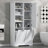 Bathroom Storage Cabinet With Doors And Drawers, Tilt-Out Laundry Hamper, Multiple Storage Space, Freestanding Style, Open Shelve, Adjustable Shelf-253444412