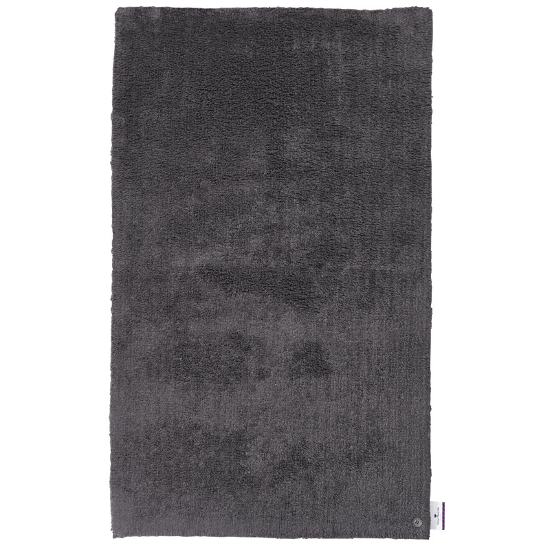 Cotton Bath Rug, Anthracite, Rectangular 60 x 100cm
