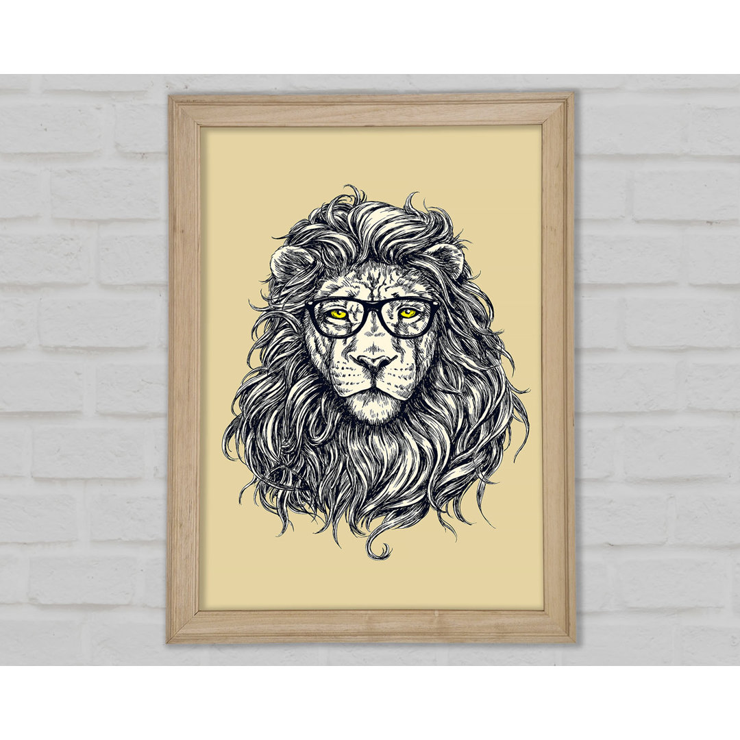 Smart Lion Gerahmter Druck Wandkunst