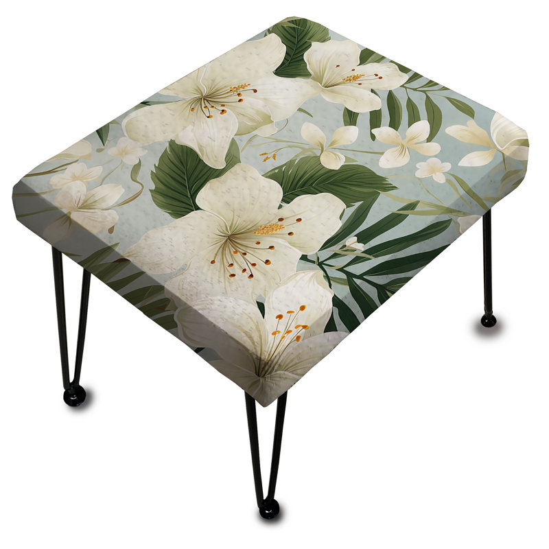 Motif floral minimaliste minimaliste - Repose-pieds rectangulaire tropical