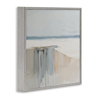 Precipice Neutral Abstraction Framed Giclee, design by Svetlana Aleynikova