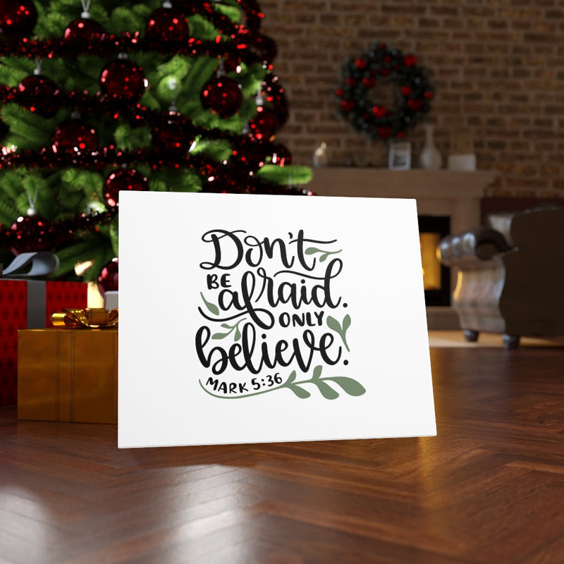 Don't Be Afraid Mark 5:36 1 Piece Wrapped Canvas Wall Art, 28cm H x 36cm W