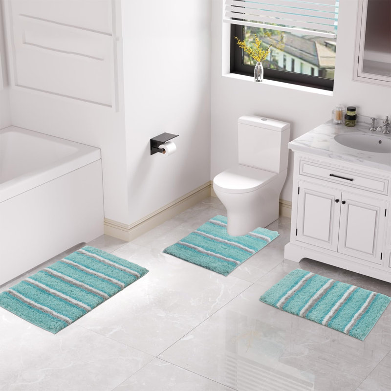 Amyr Non-Slip Bath Rug, Aqua