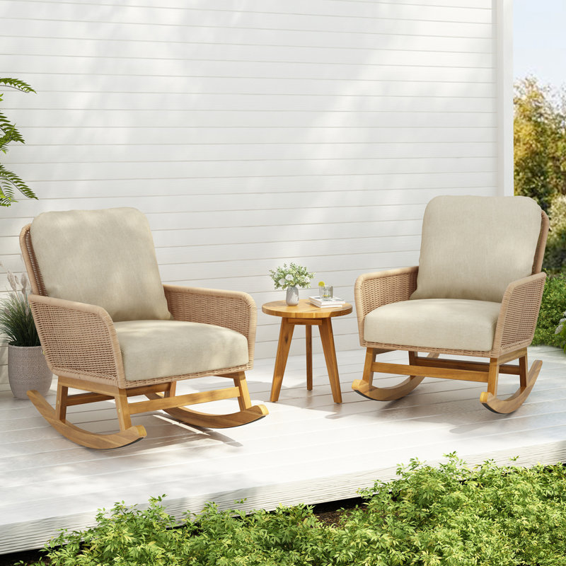 Ensemble de sièges d'extérieur 3 pièces Modern, Beige