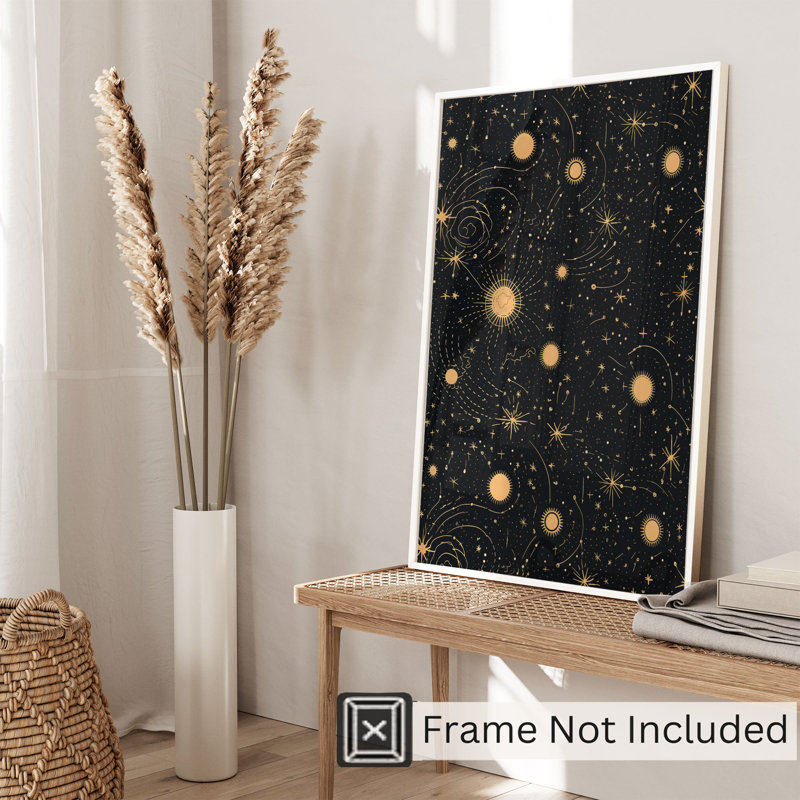 «Astronomie and Space Stars», reproduction d'art moderne sans cadre, H 14 po x l 11 po