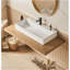 Lavabo vasque rectangulaire à fixation murale 36 po x 18 po à surface solide avec trou pour robinet