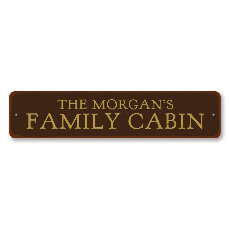 Plaque de nom de famille en aluminium, H 4 po x l 18 po x P 0,04 po