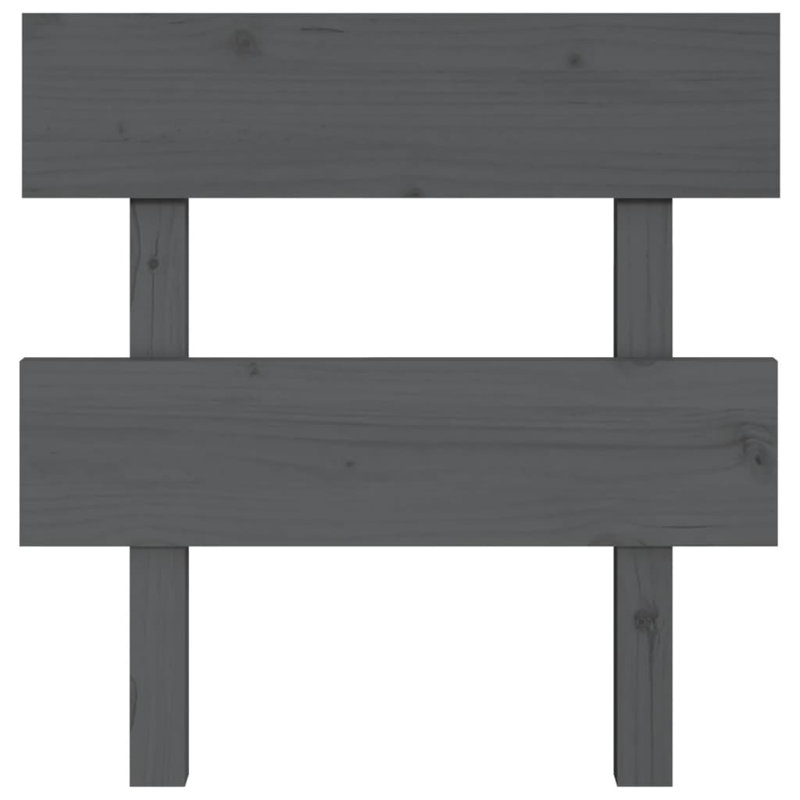 Clovis Solid Wood Headboard, 81 x 93.5 cm, Gray