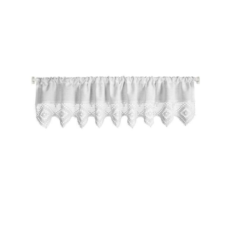 Lysistrate Solid Colour Tailored Window Pelmet, White Tape