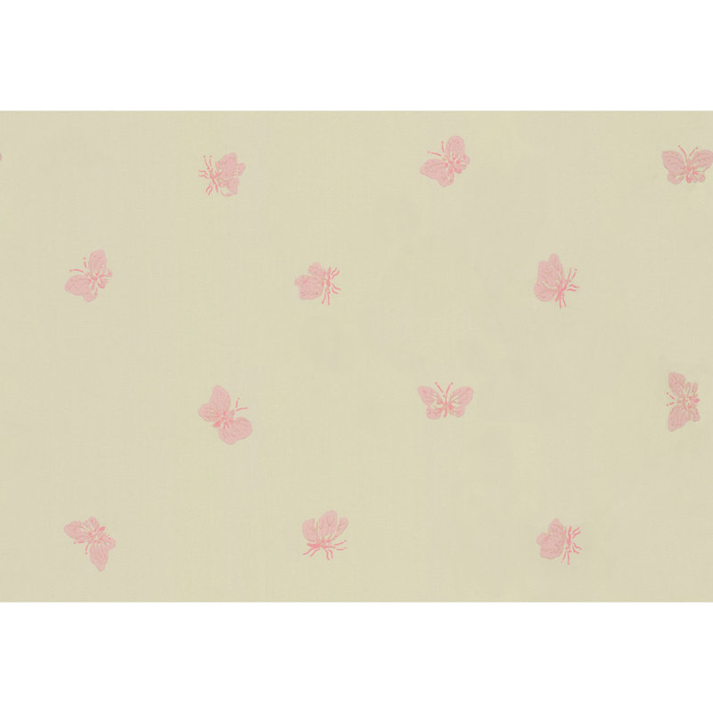 Whimsical Peaseblossom Animal Print Wallpaper Roll, Linen/Pink