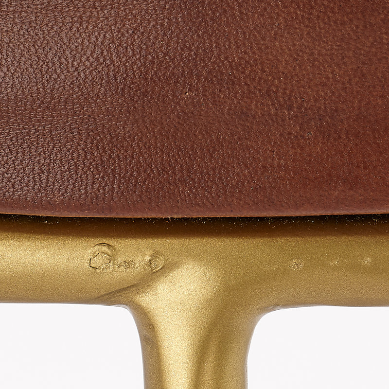 Tabouret de comptoir 24 po Nobutaka, Laiton, Brun mat