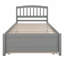 Structure de lit plateforme en bois avec lit gigogne-1812949109