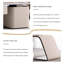 Bureau kaki clair minimaliste avec armoire de rangement et multiprise, table de bureau tout-en-un-125079765