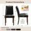 Chaise de salle à manger rembourrée en tissu à haut dossier de 17,3 po de large avec pieds en bois massif-619130869