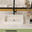 Lavabo de salle de bain vasque rectangulaire en céramique blanche 24 po x 14 po