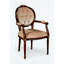 Tufted Upholstered Arm Chair in Cream