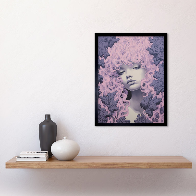 Tree Nymph Lavender Purple Pink Woodland Forest Spirit - Single Picture Frame Print
