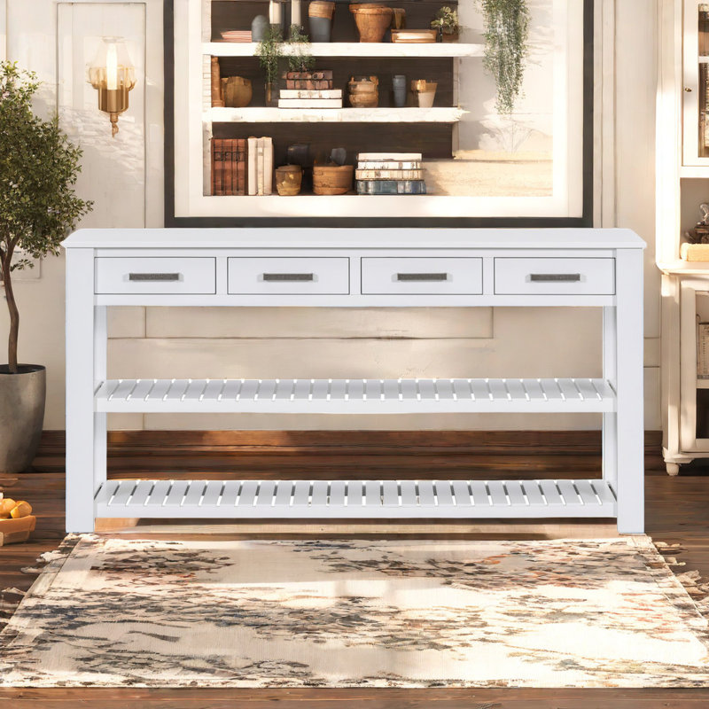 Console Brazzeal 62,2 po, Blanc