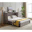 Lit armoire avec rangement, grand lit, matelas en mousse pliable et tiroirs surdimensionnés, lit escamotable, ensemble de prises et ports USB, lit escamotable pliant peu encombrant