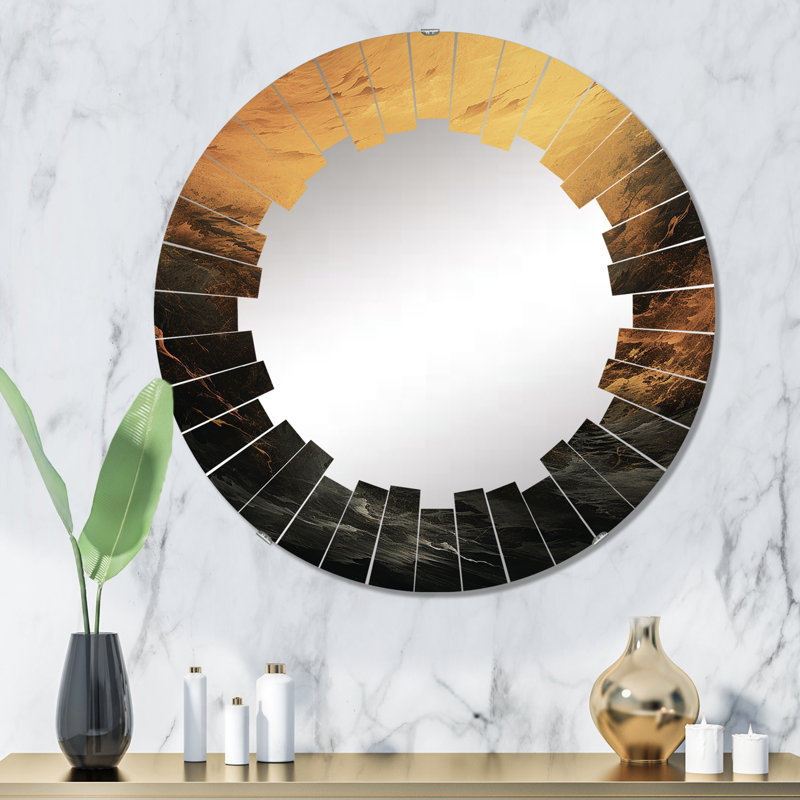 Gamblin - Miroir mural rond, 32 po x 32 po