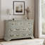 Commode rustique rustique, commode antique blanche avec tiroirs