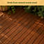 Dalles de terrasse emboîtables en bois d'acacia à motif rayé, idéales pour les revêtements de sol extérieurs et faciles à installer sur les patios et les balcons.