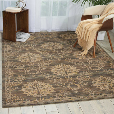 Tapis éclectique brun Dewitt