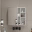 Une armoire à miroir en MDF blanc, un miroir de salle de bain, une armoire à miroir en MDF, un miroir de salle de bain mural séparé pour le rangement et pour économiser de l'espace