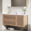 Meuble-lavabo simple en rondins