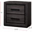 Grey Bedroom Nightstand With Two-Tone And Black Trim, 2 Drawers, Uncomplicated Installation 2 Bedside Table, Design Furniture Accent